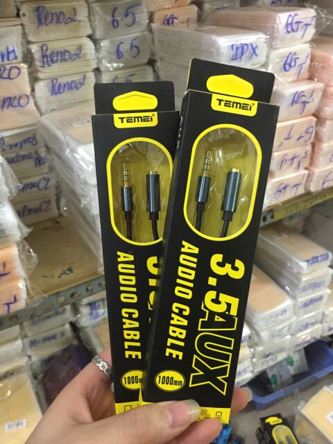 Dây nối dài loa 3,5mm (AUX) dài 1m chính hãng temei