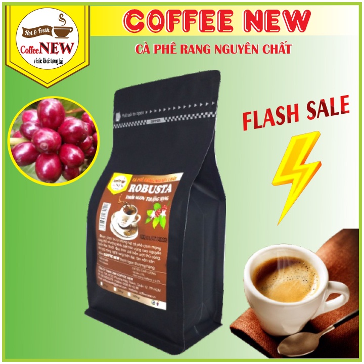 1Kg Cafe Robusta Nguyên Chất-2Gói 500g Loại Hảo Hạng-Thể Chất Mạnh-Hương Thơm Nồng-Hậu Đậm-Vị Đắng-Coffee New