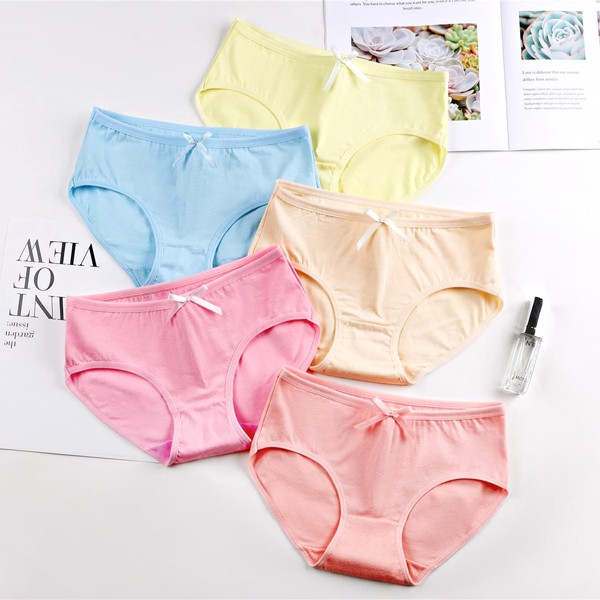 [ Free Ship - Được Chọn Màu ] Quần Lót Cotton Đính Nơ Nhiều Màu Đẹp