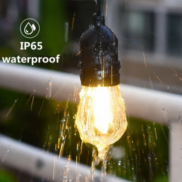 Bóng đèn EDISON S14 1W màu vàng nắng chống nước, đui e27