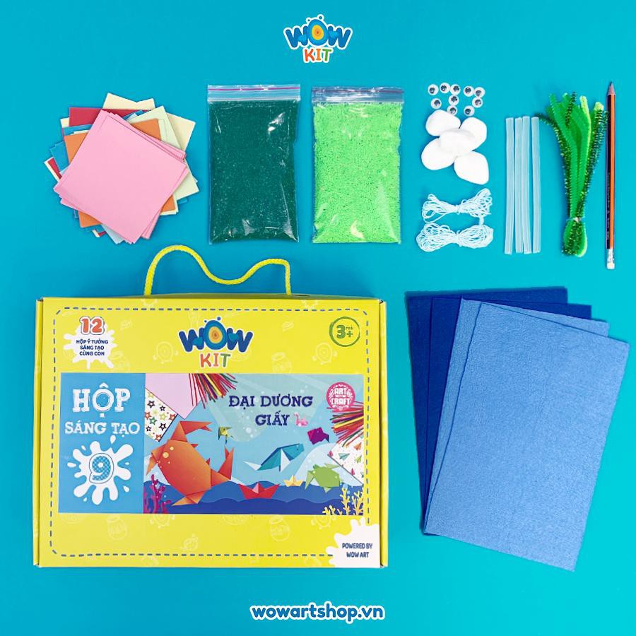 Mô hình bể cá mini bằng giấy tự làm Wow Art Kit số 9, dành cho bé 7+, rèn luyện tư duy sáng tạo