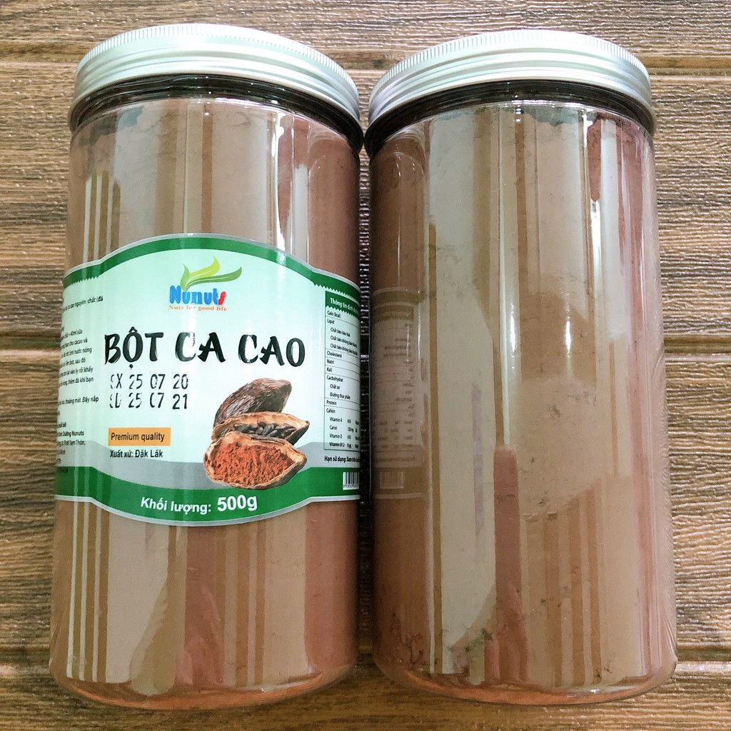 Ca cao nguyên chất Đaklak - Hộp 500g - giàu chất dinh dưỡng, giảm stress, giàu chất chống oxy hóa và đẹp da...