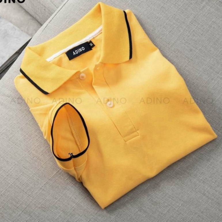 Áo Polo Nam Vải Cá Sấu Chất Cotton - Màu Vàng