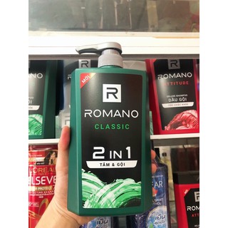 Dầu Tắm Gội Romano 2in1 Dành Cho Nam 650g