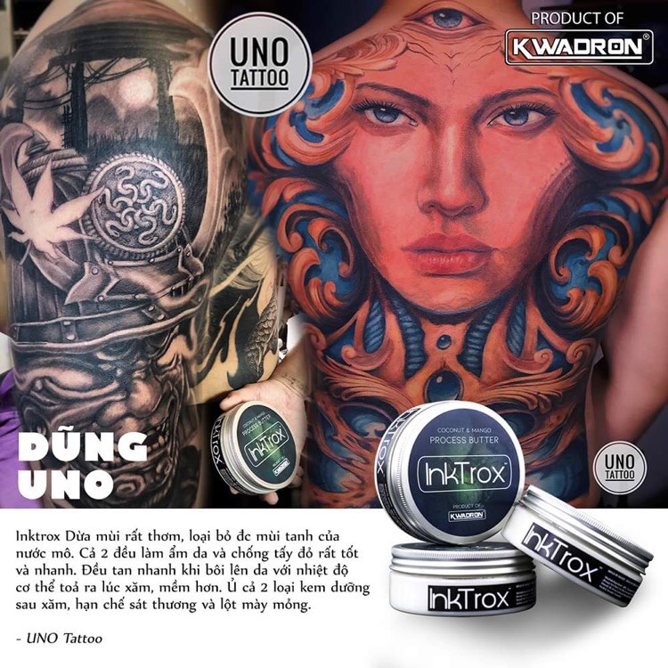 Bơ dưỡng hình xăm InkTrox Dừa - Coconut & Mango Tattoo Process Butter 50ml/200ml