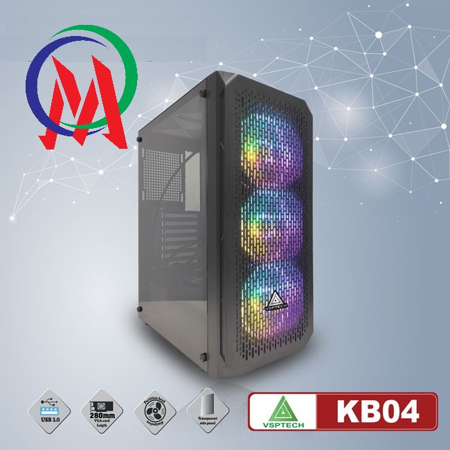 Vỏ Case Máy tính VSP KB04 (Mid Tower/Màu Đen), Hỗ trợ khả năng làm mát tối đa