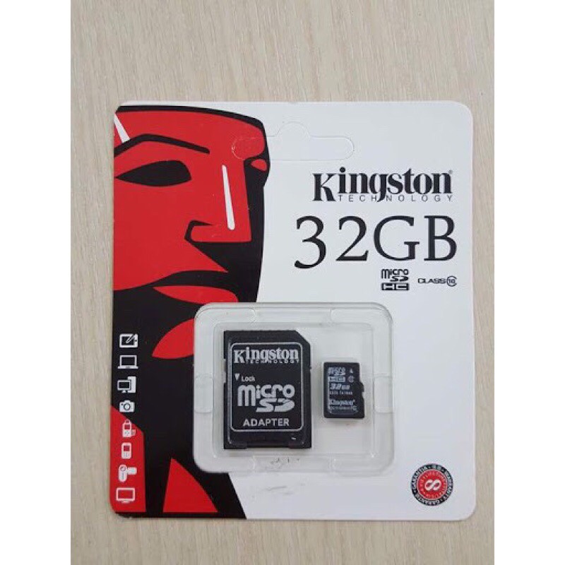 Thẻ nhớ 32GB Kingston MicroSD Class 10 (Kèm Adapter)