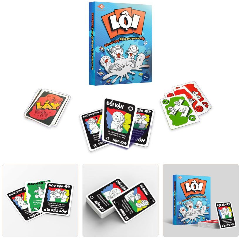 Combo thẻ bài Lầy - Lội - Lên -Party game siêu vui siêu lầy, Phiên bản mở rộng từ party game LẦY, Đồ Chơi MecoMart