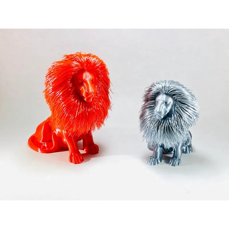 Mô hình sư tử trang trí có bờm 3D