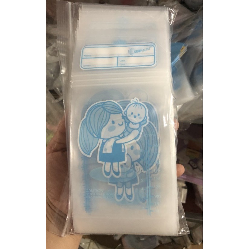 Túi trữ sữa sunmum 50pcs, hộp 50 túi trữ sữa sunmum cho mẹ