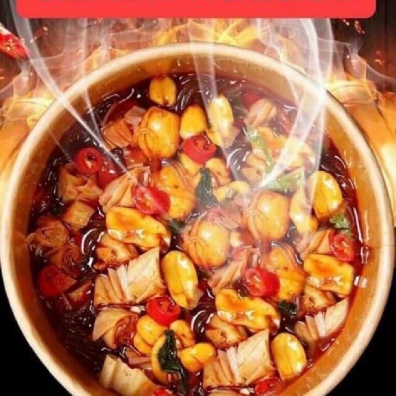 Miến chua cay Trùng Khánh chuẩn vị