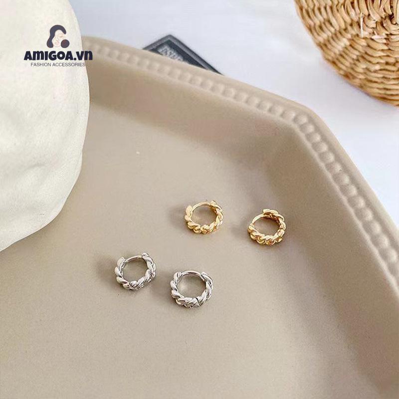 ✨✨ Khuyên tai dạng vòng xoắn đơn giản phong cách retro Hàn Quốc thời trang cho nữ