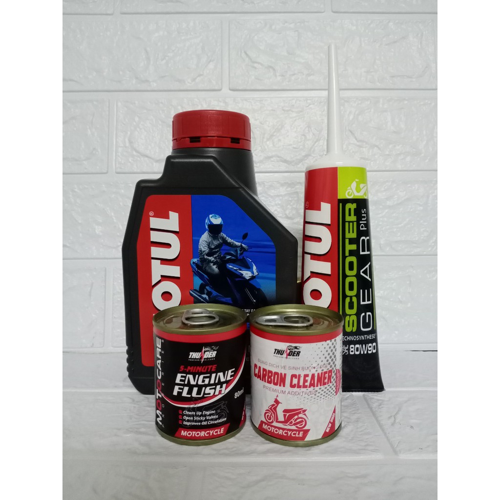 COMBO BẢO DƯỠNG XE TAY GA CAO CẤP NHỚT MOTUL SCOOTER LE 4T 10W40