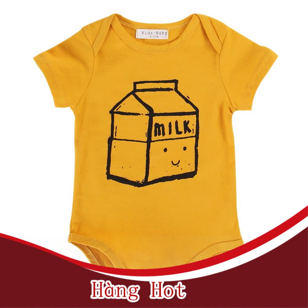 Áo Liền Quần Sanlutoz Hình Hộp Sữa Thời Trang Mùa Hè Cho Bé Trai