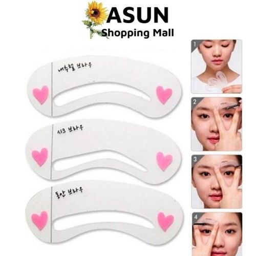 Set 3 Khuôn Kẻ Chân Mày Mini Brow Class 3 Dáng Khác Nhau Tiện Lợi