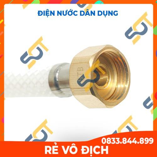 [Mã FREESHIP hoàn 50K] -  Dây cấp nước nhựa - tán đồng thau vàng (Lavabo, chậu rửa, bồn cầu)