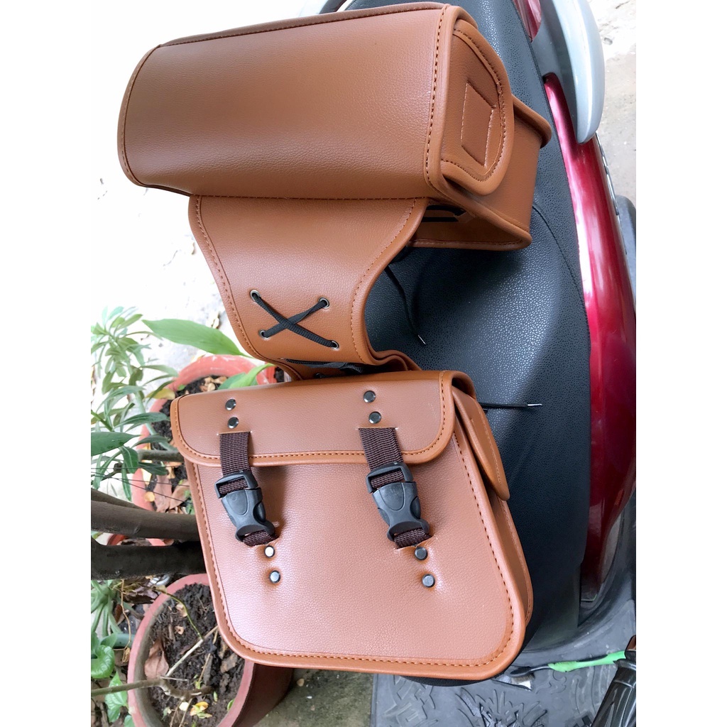 TÚI XÉO WOL MÀU BÒ TREO ĐƯỢC NHIỀU LOẠI XE MÔ TÔ