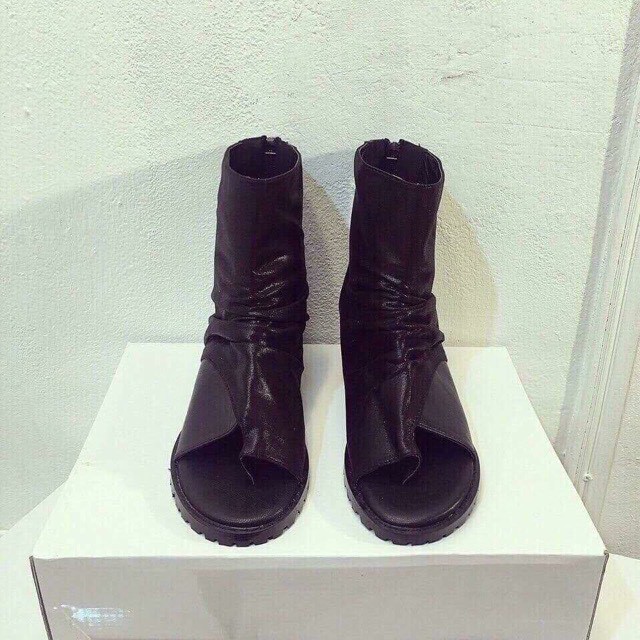 Bốt nữ XỎ NGÓN hở mũi ĐỘN ĐẾ 3 phân (mã 677) | BigBuy360 - bigbuy360.vn