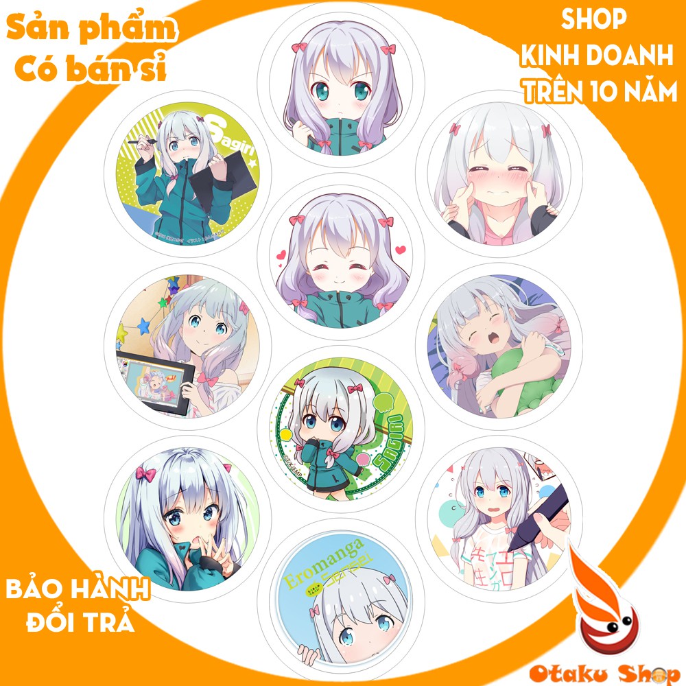 &lt;20/640 MẪU&gt; Huy hiệu anime Eromanga sensei phim Tác Giả Đào Hoa , Long Chi Nữ Bộc Miss Kobayashi's dragon maid-Kanna