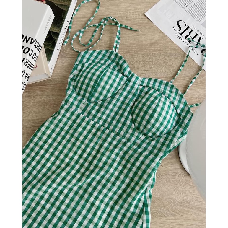 Váy 2 dây có dây điều chỉnh xinh xắn phong cách HÀn Quốc