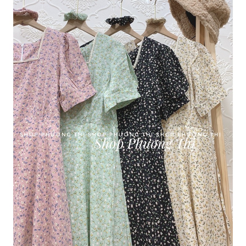 [VIDEO Váy hoa nhí cổ vuông tay lỡ - váy tiểu thư vintage | BigBuy360 - bigbuy360.vn