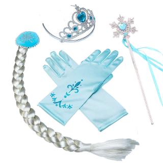 Set Băng Đô + Vương Miện + Găng Tay + Phụ Kiện Hóa Trang Tiệc Sinh Nhật Cho Bé