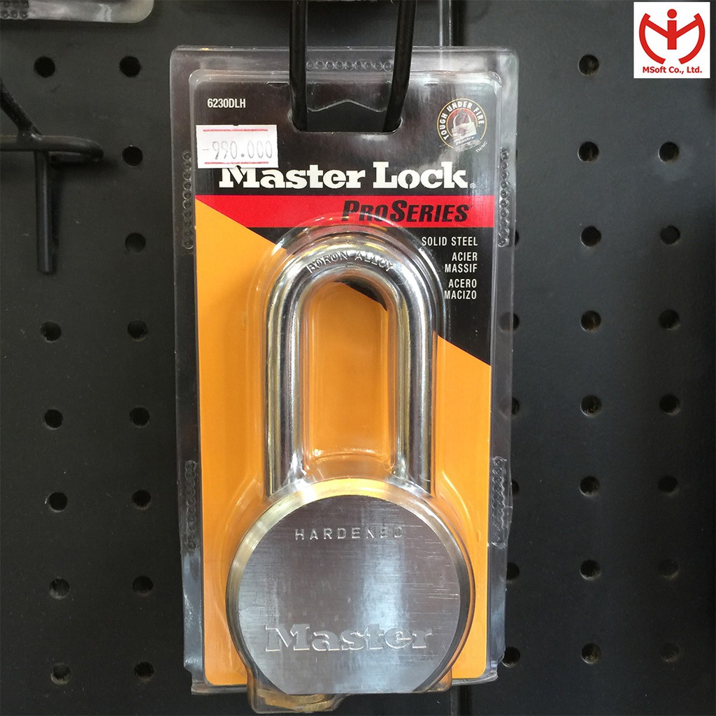 [Hỏa tốc HCM] Ổ khóa thép Master Lock 6230 DLH rộng 64mm càng dài 51mm dòng ProSeries - MSOFT