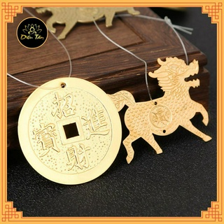 Chuông gió 2.5 inch phong thủy bằng đồng Diệu Tâm