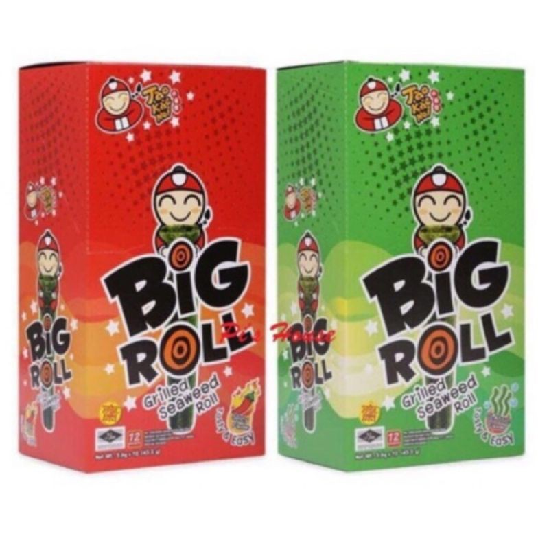 Rong biển cuộn Bigroll Tao Kae Noi Thái Lan hộp 12 gói