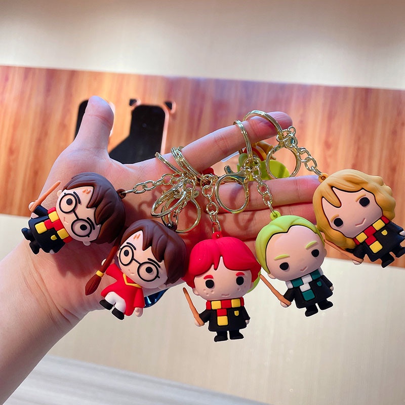 Móc Chìa Khóa Xe Hơi Bằng PVC Họa Tiết Hoạt Hình Harry Potter Dễ Thương