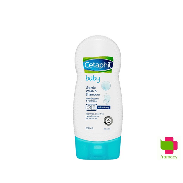 Sữa tắm gội toàn thân 2in1 Cetaphil Baby Wash & Shampoo, Úc (230ml/400ml) cho trẻ từ sơ sinh đến dưới 6 tuổi