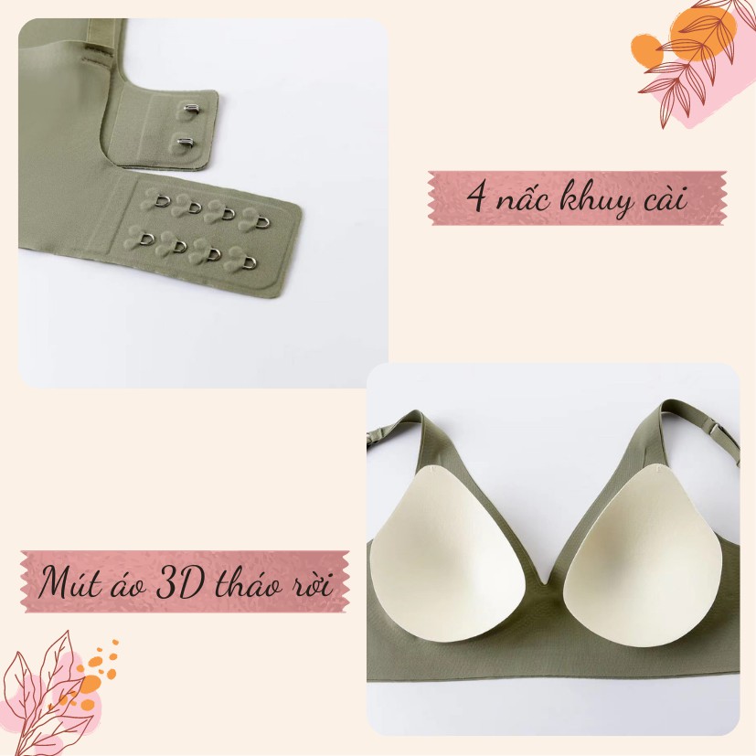 Áo ngực nữ su non không gọng 3D Vanvene chống hằn ngấn đệm mỏng phòng chống ung thư vú thoáng mát thấm hút mùa hè A156 | BigBuy360 - bigbuy360.vn