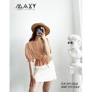 ÁO - ORANGE FLORAL TOP