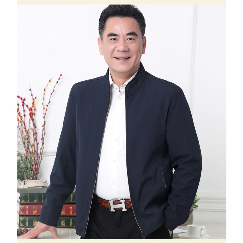 JK1803 - Áo khoác nam dài tay xuân thu cho người trung tuổi hàng nhập