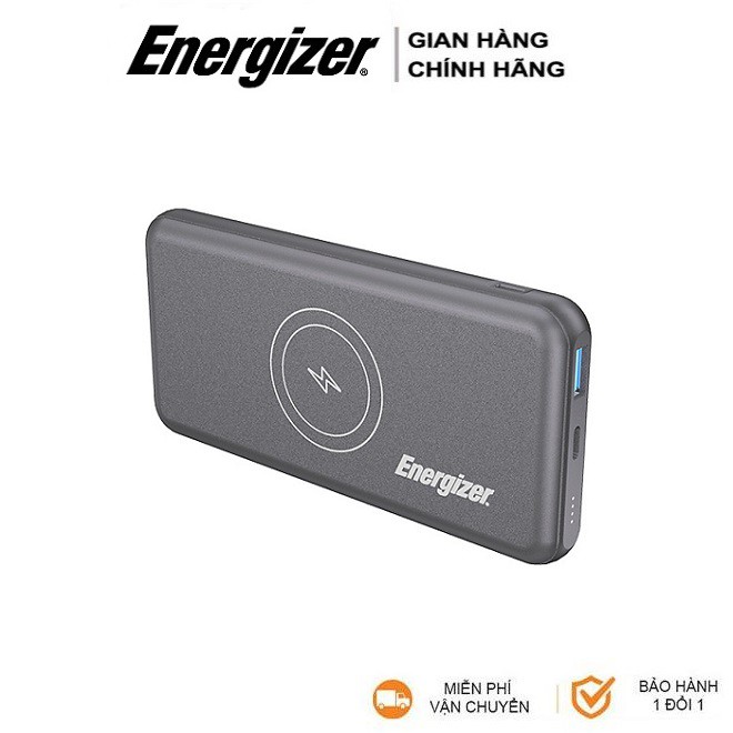 Sạc dự phòng Energizer 10,000mAh 3.7V Li-Polymer - QE10007PQ - Tích hợp sạc không dây