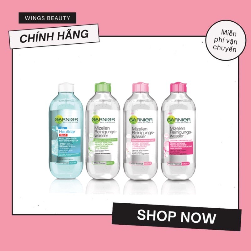 Tẩy trang GARNIER - Micellar Cleansing Water các loại