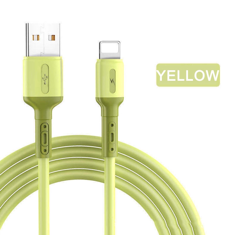 Dây cáp sạc nhanh chất liệu silicon chuyên dụng cho iPhone/Android