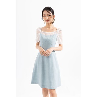 Đầm xòe cổ vuông cúp ngực LEIKA