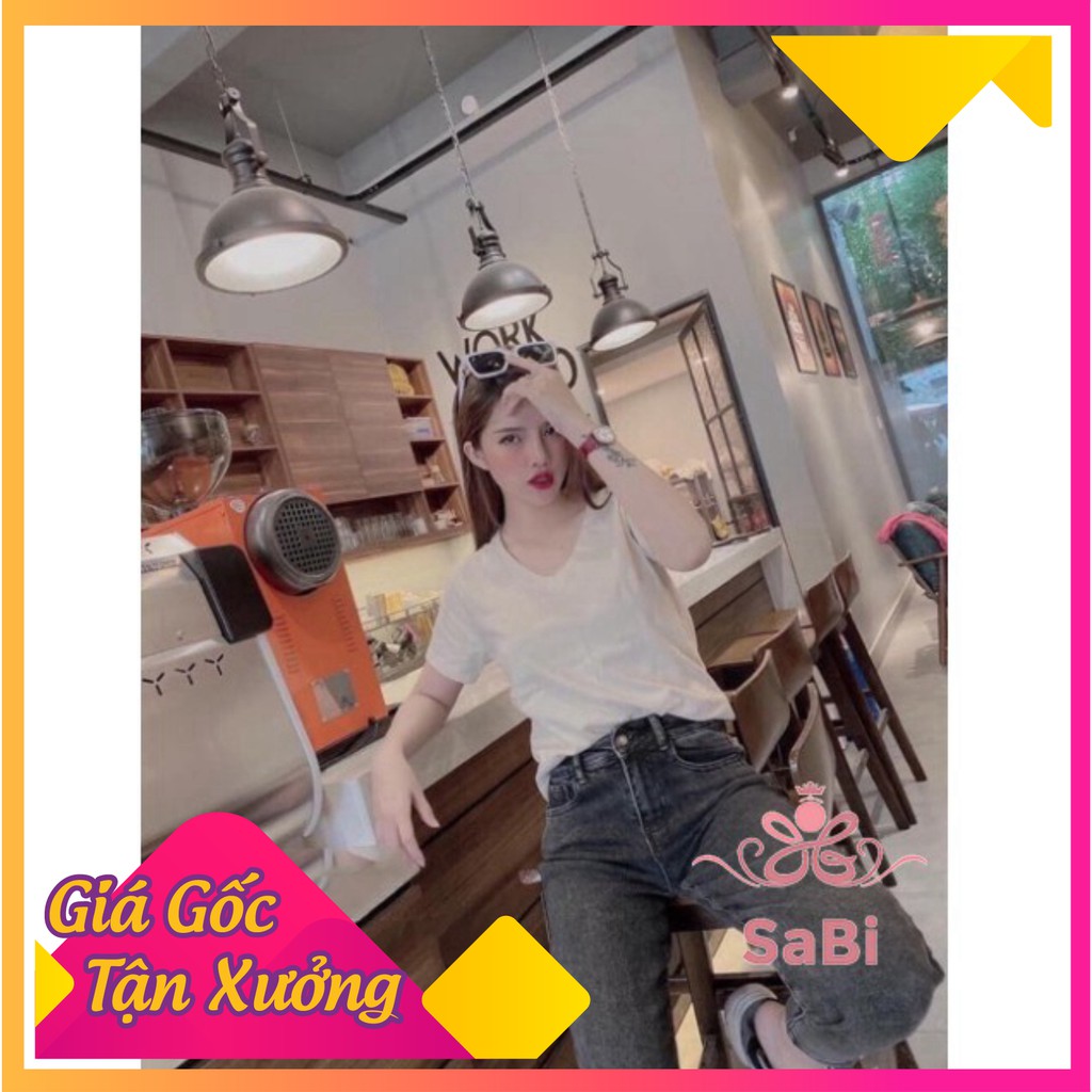 [VIDEO THẬT] Áo thun GAP tay ngắn cổ tim hot 2020 FREE SIZE 40 - 65KG - Áo phông nữ giấy SABI SHOP | BigBuy360 - bigbuy360.vn