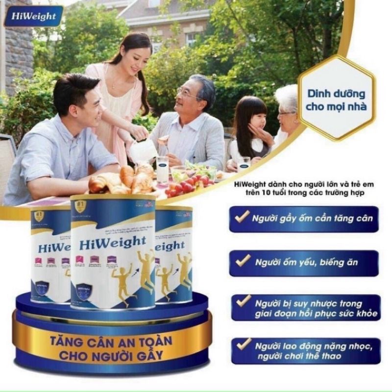 Sữa Hiweight dành cho người gầy cần tăng cân lon 650g date mới