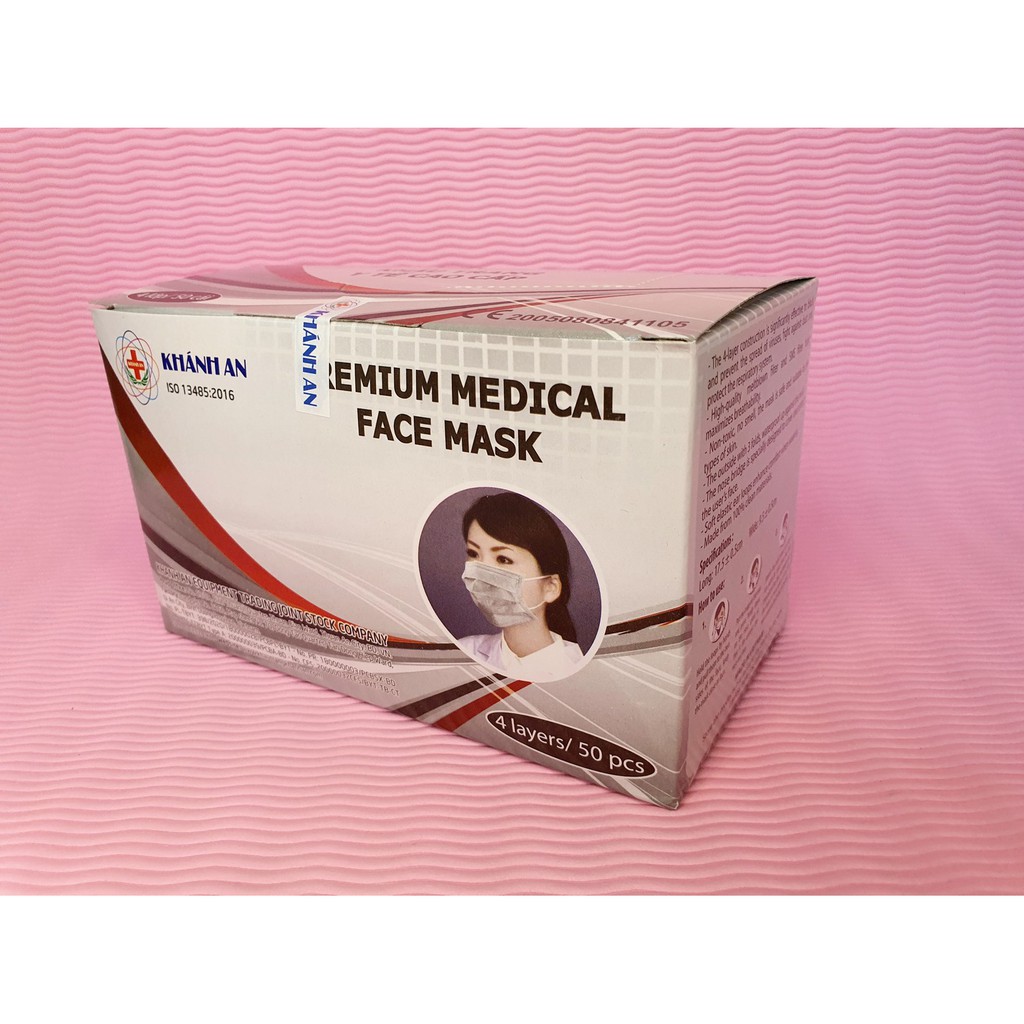 Khẩu trang Y tế cao cấp 4 lớp Khánh An - Hộp 50 cái (gồm 5 túi, mỗi túi 10 cái) | BigBuy360 - bigbuy360.vn