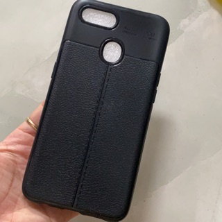 Ốp lưng Oppo A12 dẻo giả da vân chỉ nổi siêu bền