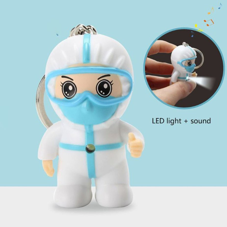 Anti-epidemic Souvenir White Angel Keychain Cartoon Nurse Keyring Pendant Toys