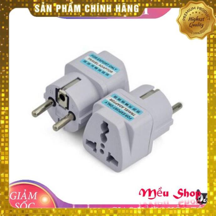 Phích cắm chuyển đổi 3 chân thành 2 chân, ổ cắm 3 chấu thành 2 chấu tròn 3C MỀU SHOP