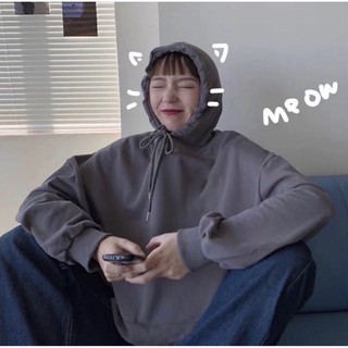 Áo hoodie trơn tay dài nỉ basic unisex