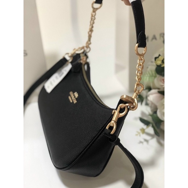 TNS- Túi đeo vai 2 kiểu dáng thuyền siêu hottrend Teri Shoulder Bag-chất da cao cấp-màu đen classic sang trọng