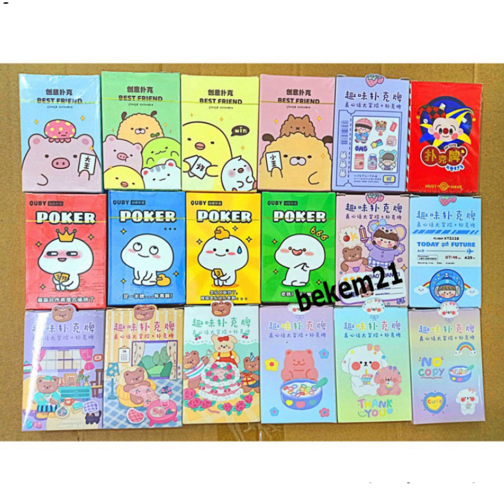 (20 mẫu) Bộ bài hoạt hình nhiều mẫu bộ bài in hình anime manga poker tú lơ khơ