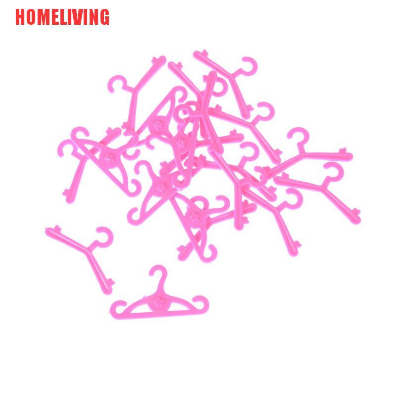 Set 20 Móc Treo Quần Áo Màu Hồng Cho Búp Bê Barbie