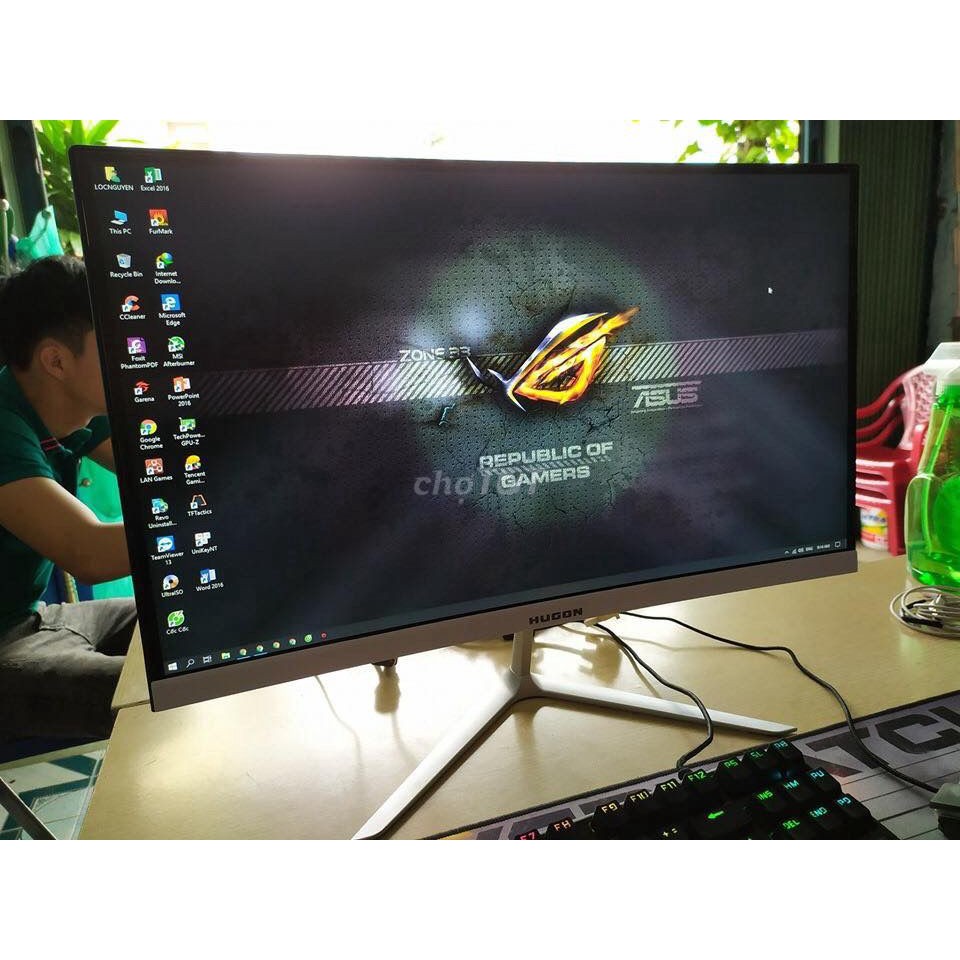 Màn hình 27 inch Hugon Q27 Cong full viền mới full hộp đầy đủ phụ kiện độ phân giải Full HD tần số quét 75hz | BigBuy360 - bigbuy360.vn