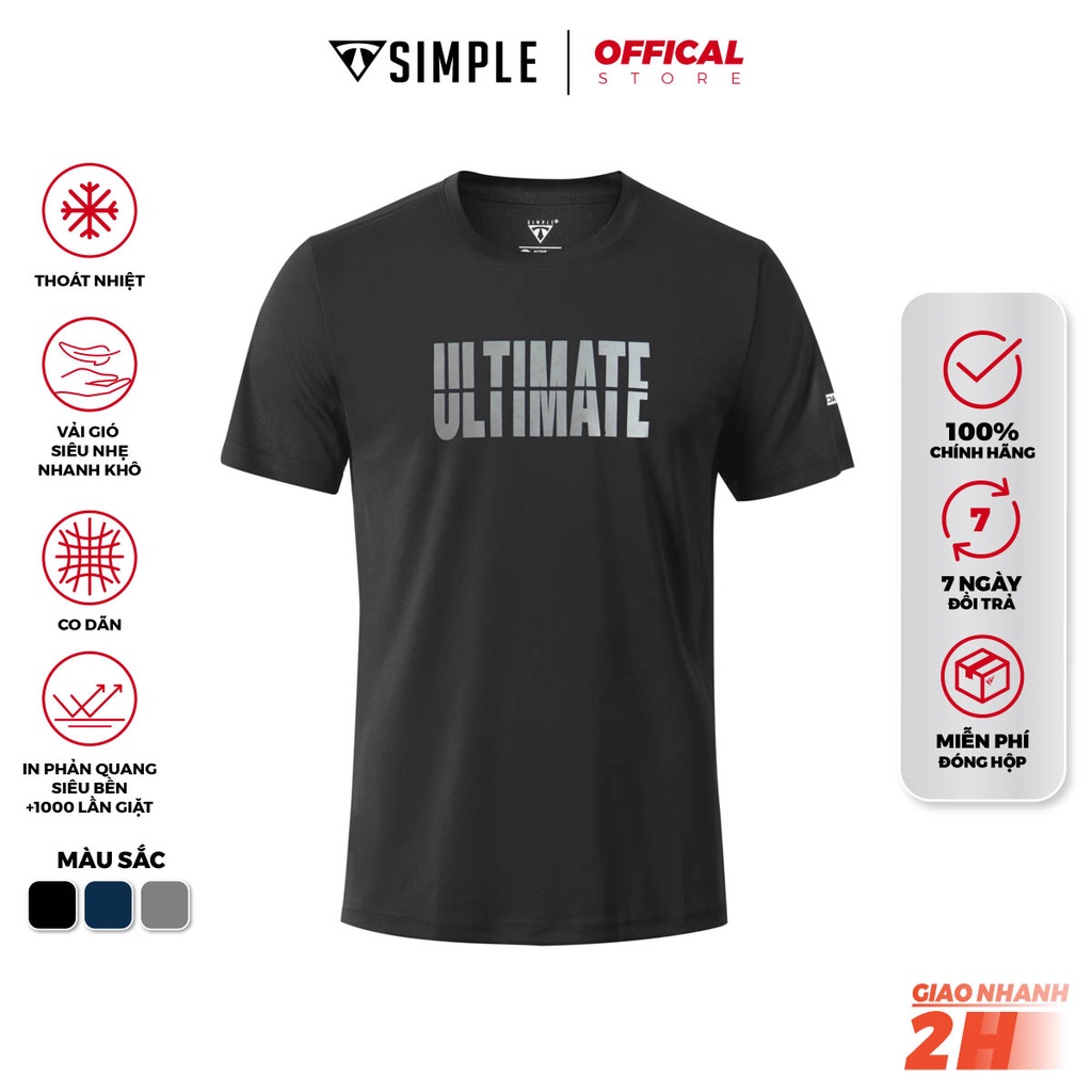 Áo Thể Thao Nam TSIMPLE cổ tròn tay ngắn tập gym vải thun lạnh thoáng mát co giãn chuẩn form MSSAHP5